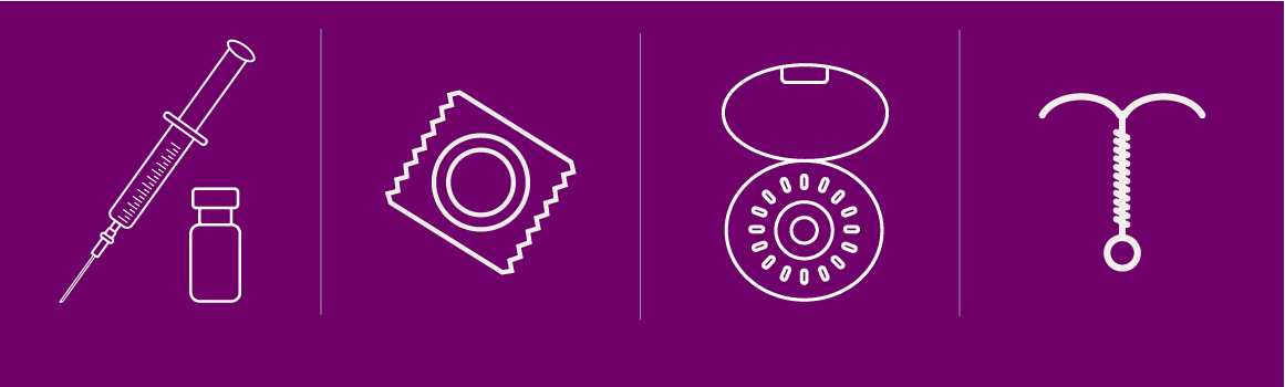 Contraception option icons